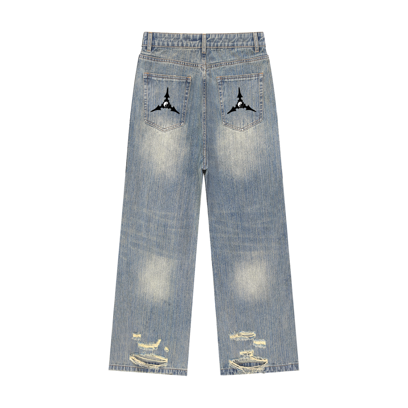 Vintage Wash Distressed Denim Jeans ODMPOD