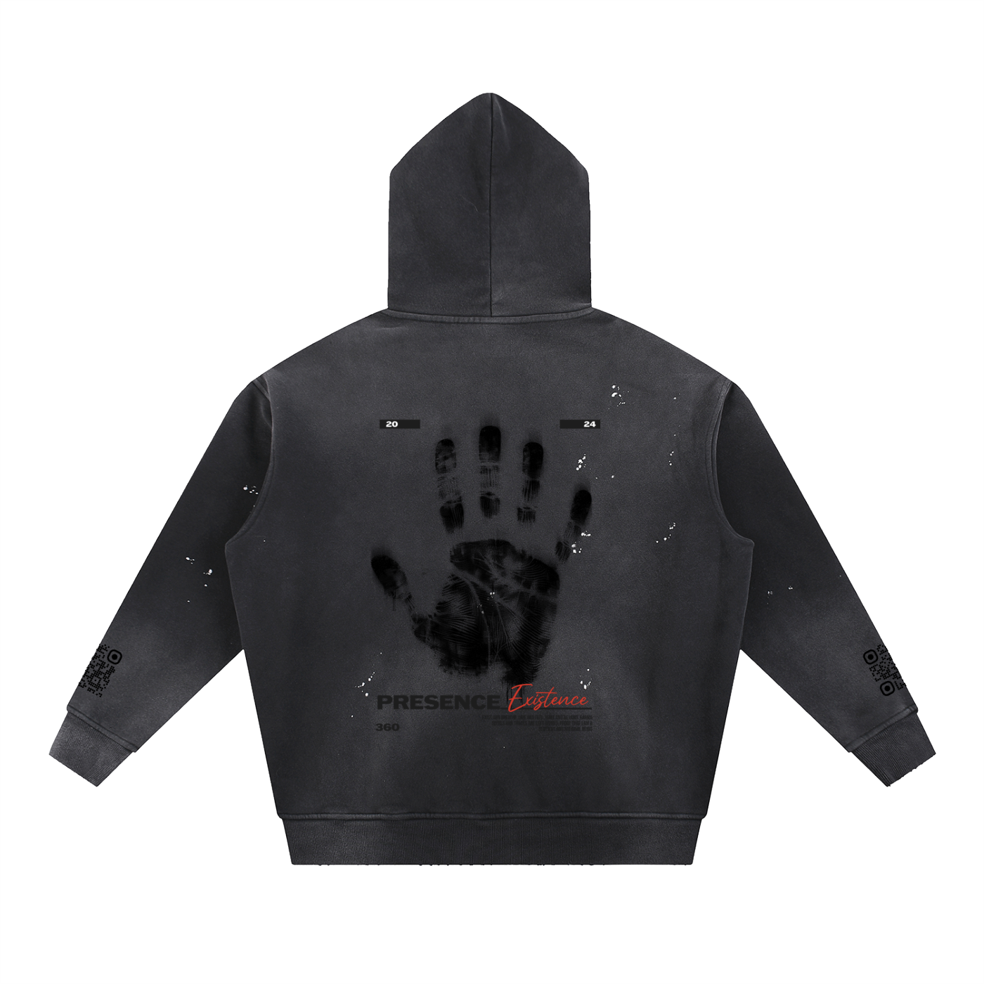 Vintage Washed Frayed Fleece Hoodie ODMPOD