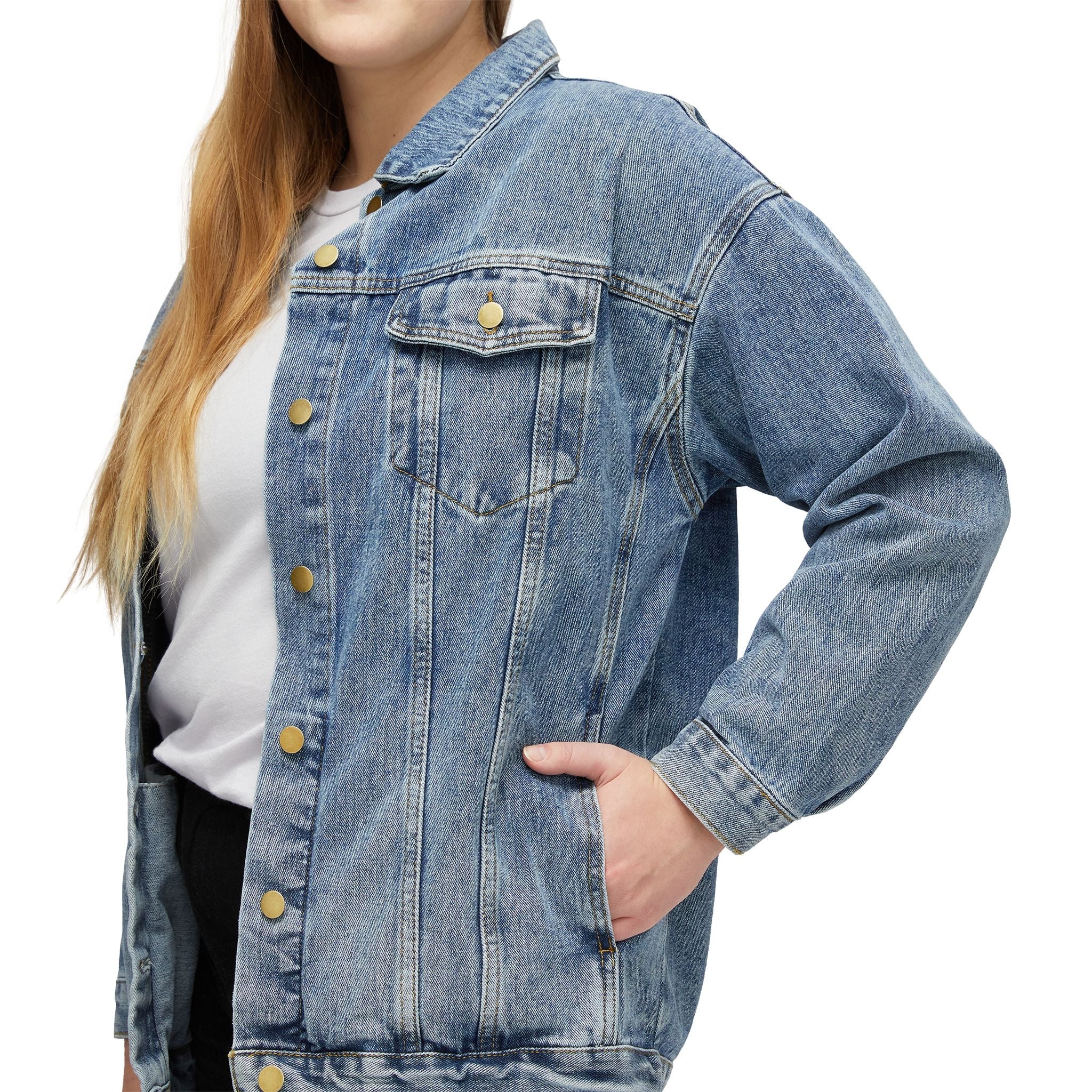 WOMEN'S 'BE YOURSELF' DENIM JACKET Printify
