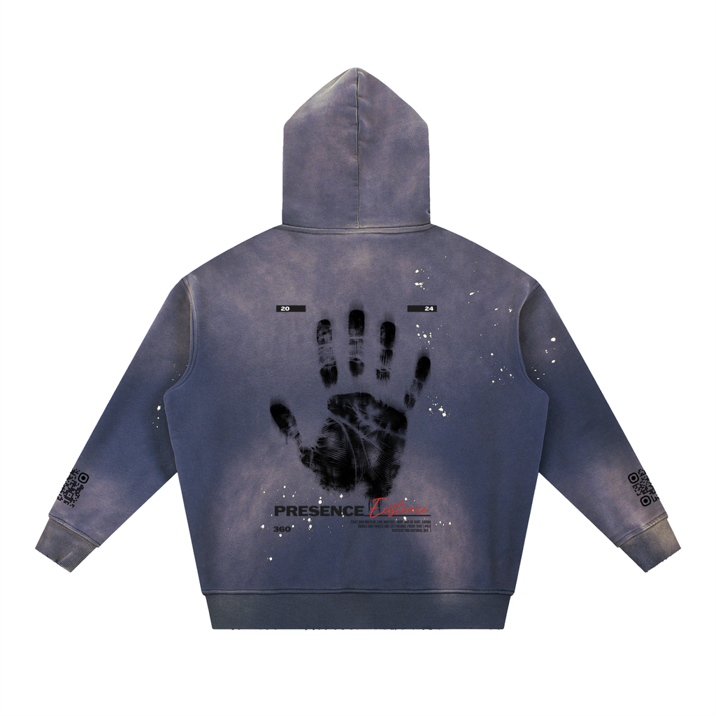 Vintage Washed Frayed Fleece Hoodie ODMPOD