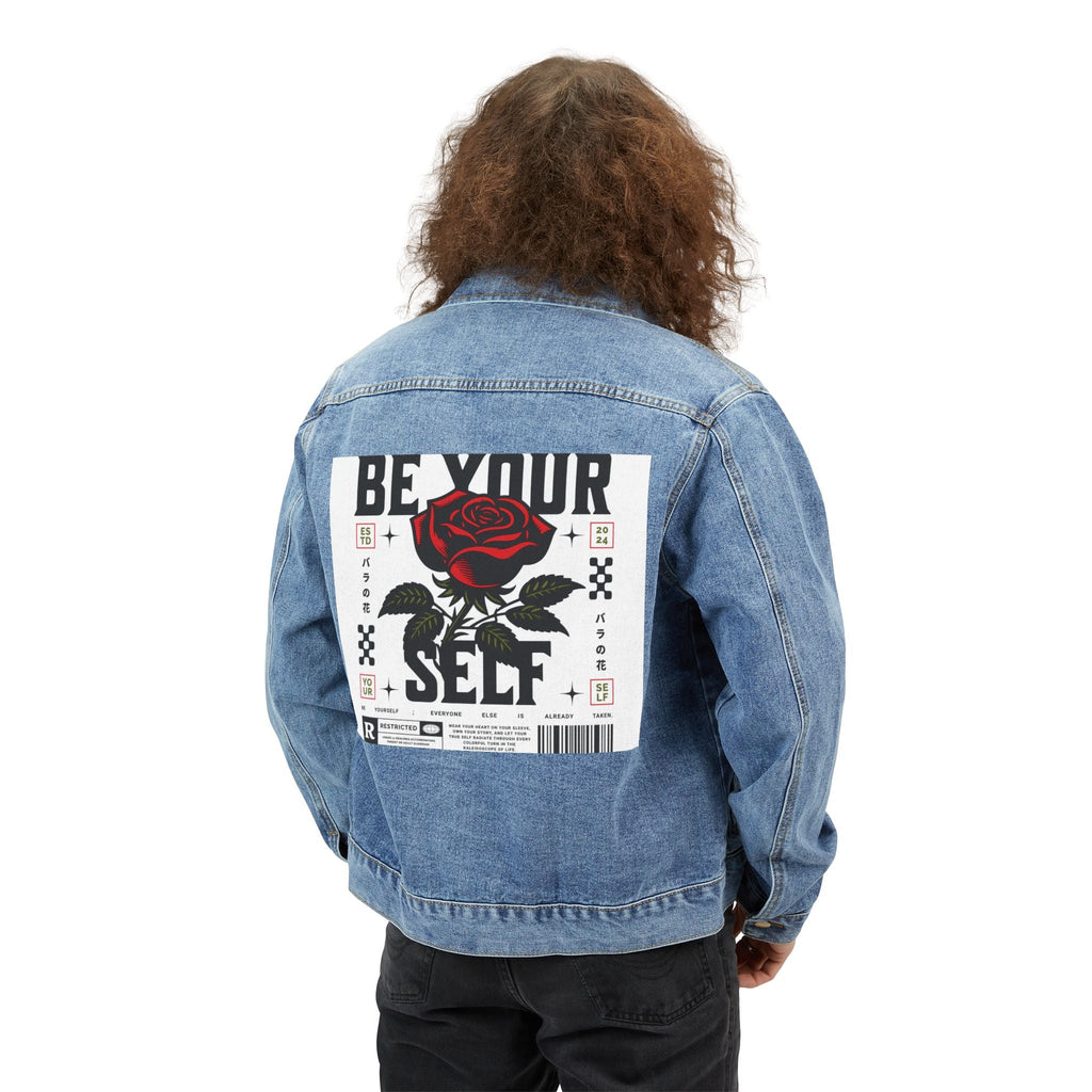 MEN'S 'BE YOURSELF' DENIM JACKET Printify