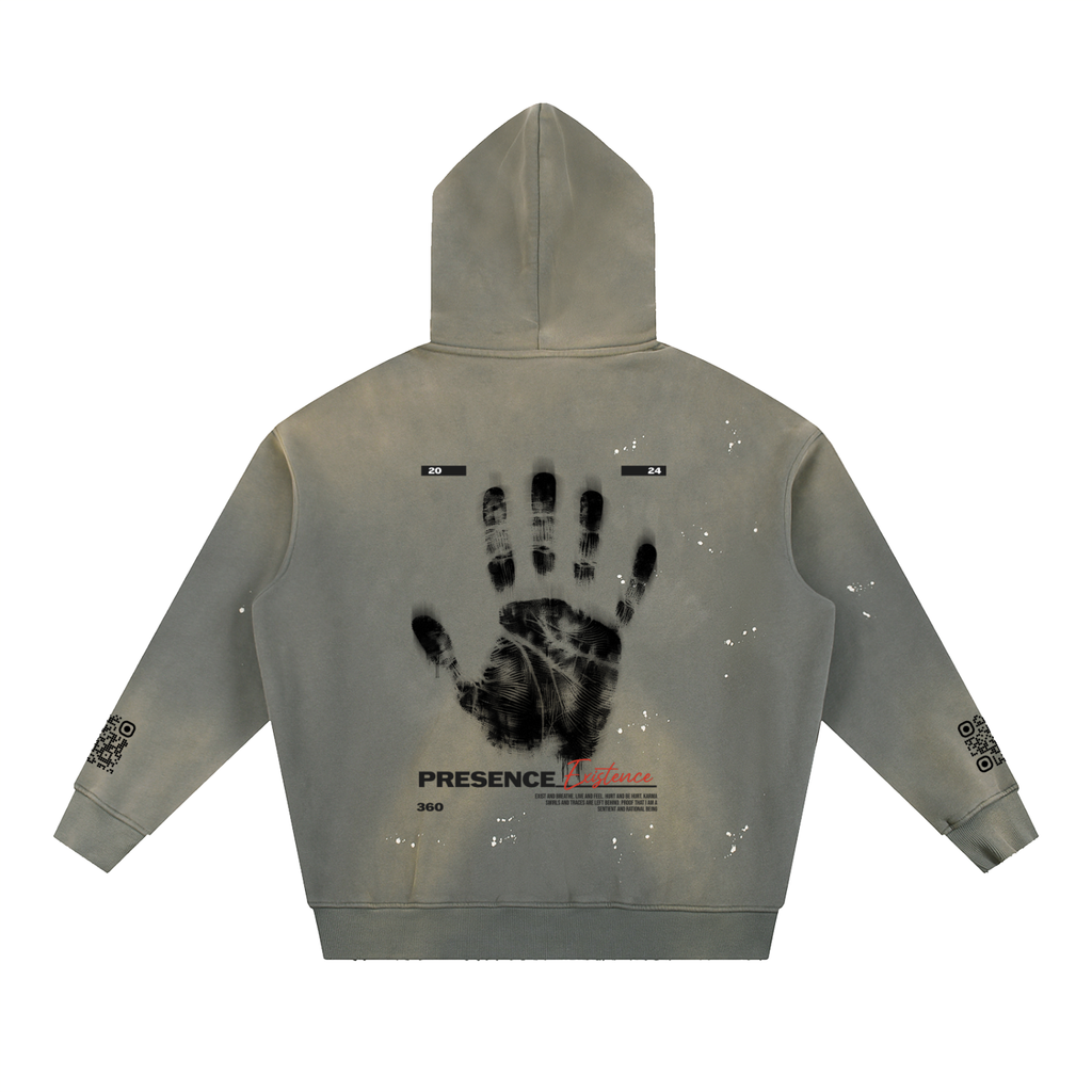 Vintage Washed Frayed Fleece Hoodie ODMPOD