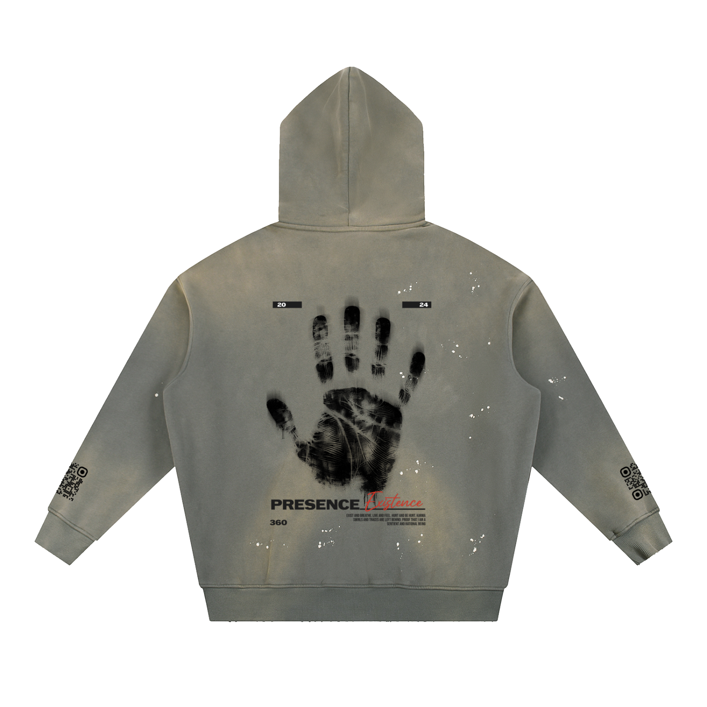 Vintage Washed Frayed Fleece Hoodie ODMPOD