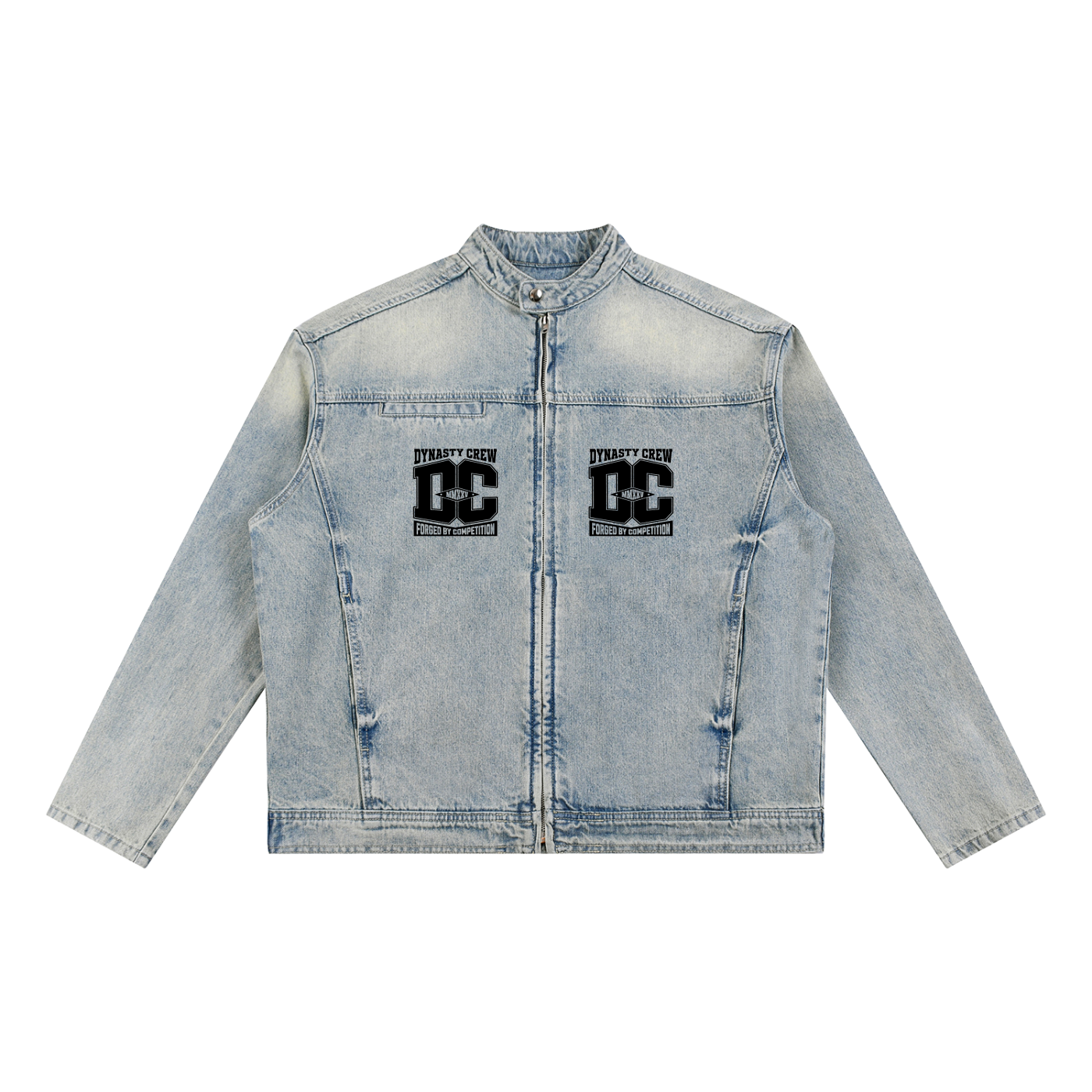 Vintage Wash Zip Denim Jacket ODMPOD
