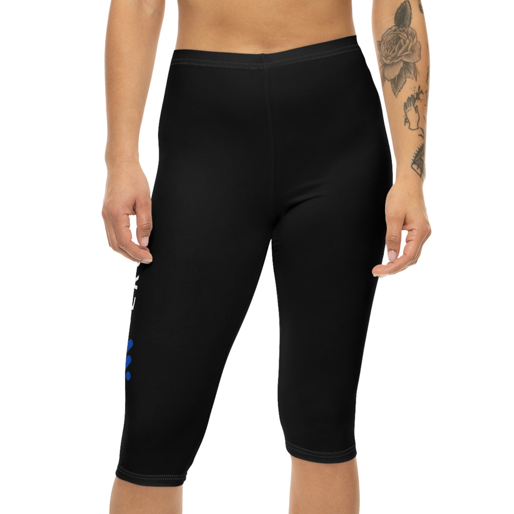 WOMEN'S BRUSHED SUEDE CAPRI LEGGINGS Printify