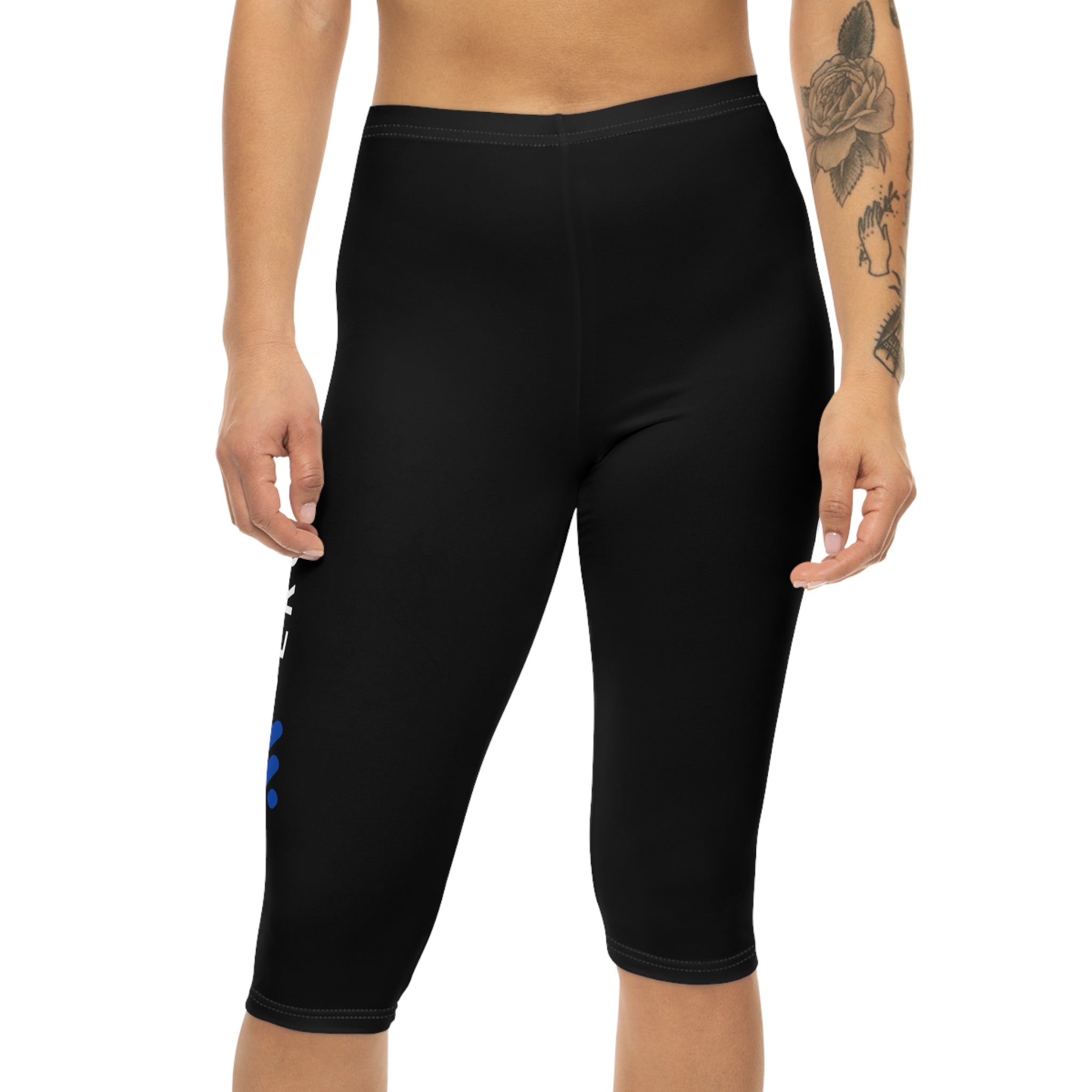 WOMEN'S BRUSHED SUEDE CAPRI LEGGINGS Printify