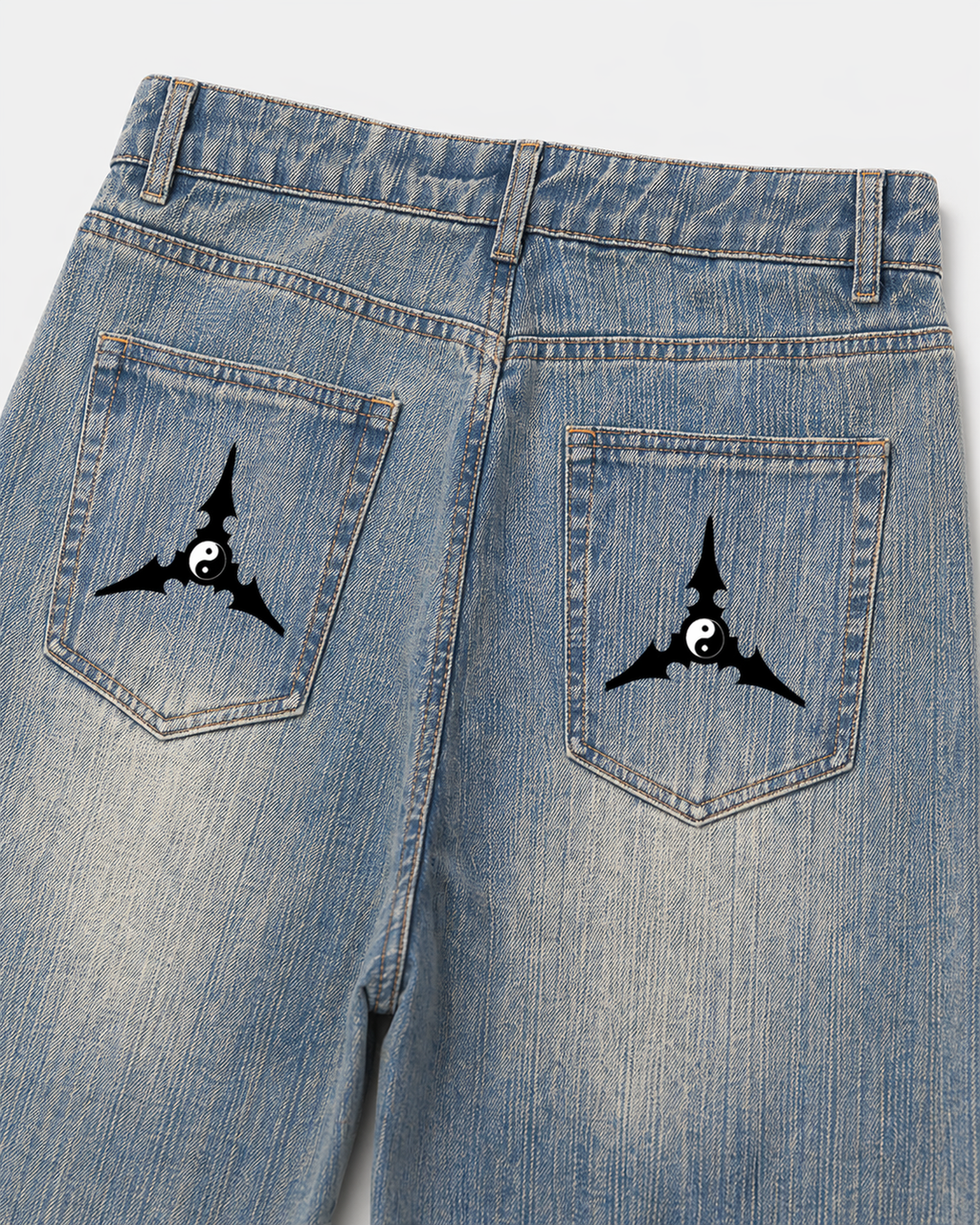 Vintage Wash Distressed Denim Jeans ODMPOD