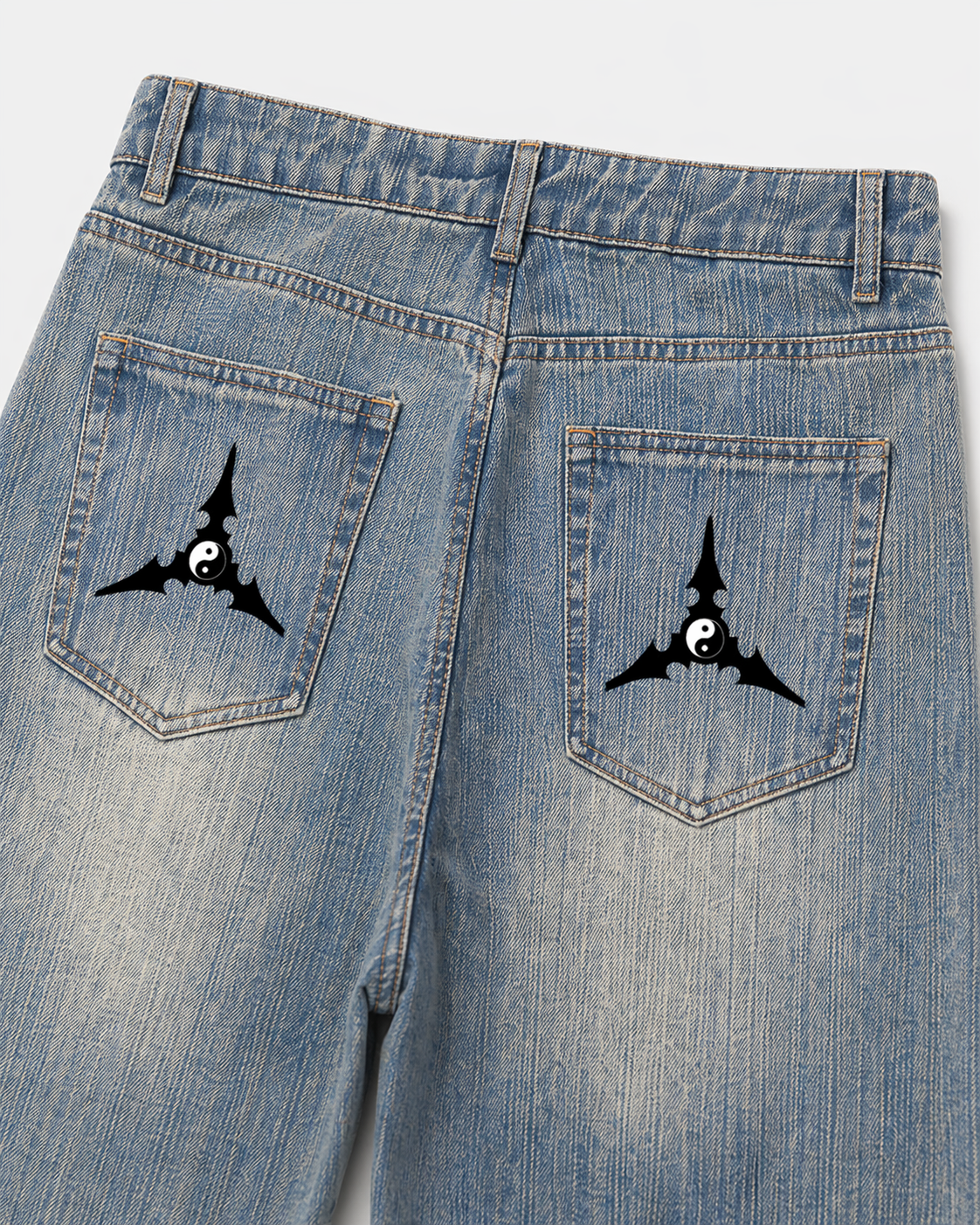 Vintage Wash Distressed Denim Jeans ODMPOD