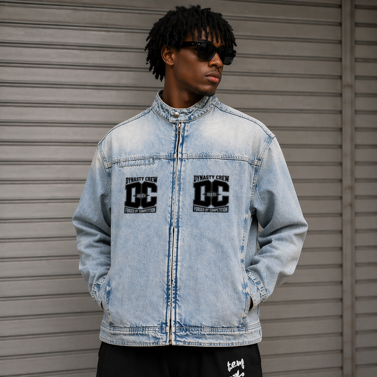 Vintage Wash Zip Denim Jacket ODMPOD