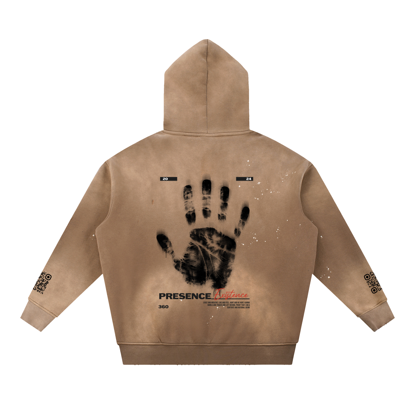 Vintage Washed Frayed Fleece Hoodie ODMPOD