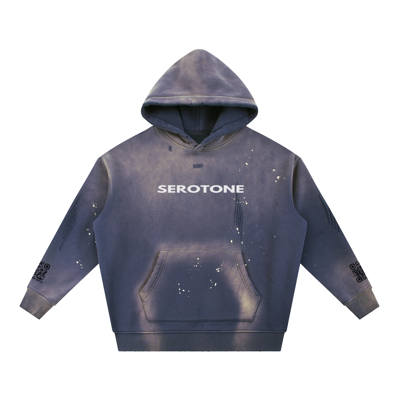 Vintage Washed Frayed Fleece Hoodie ODMPOD