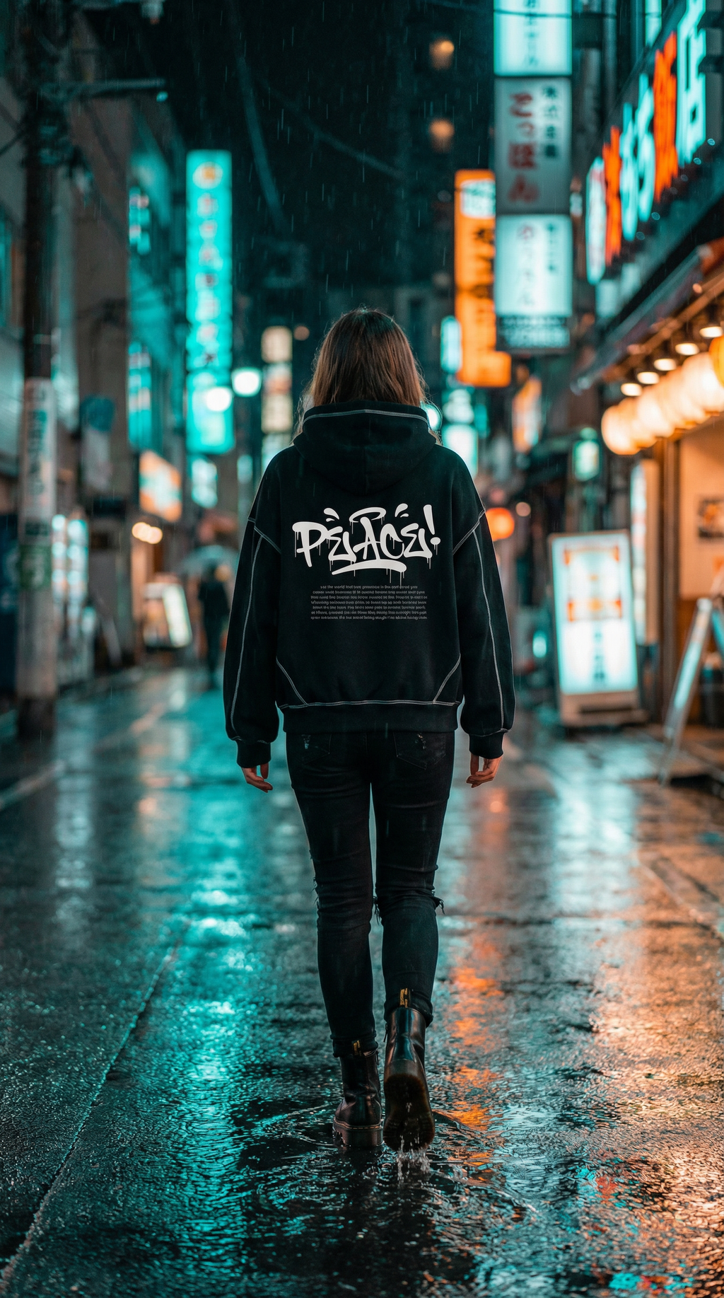 Contrast-Stitched Boxy Fleece Zip Hoodie ODMPOD