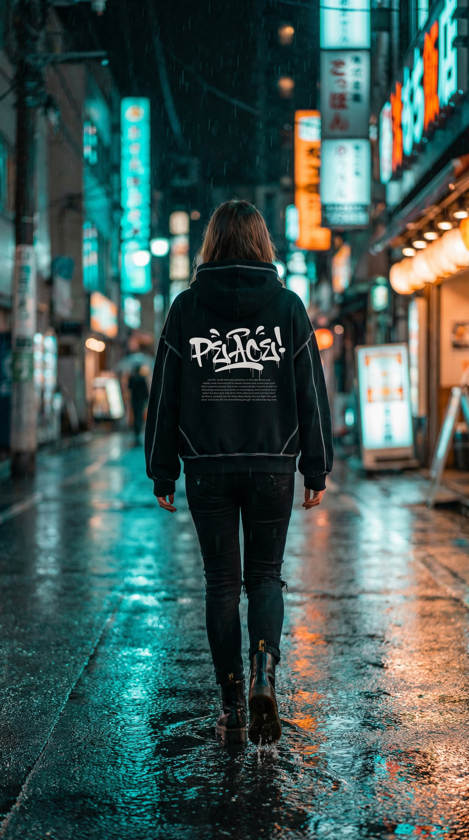 Contrast-Stitched Boxy Fleece Zip Hoodie ODMPOD