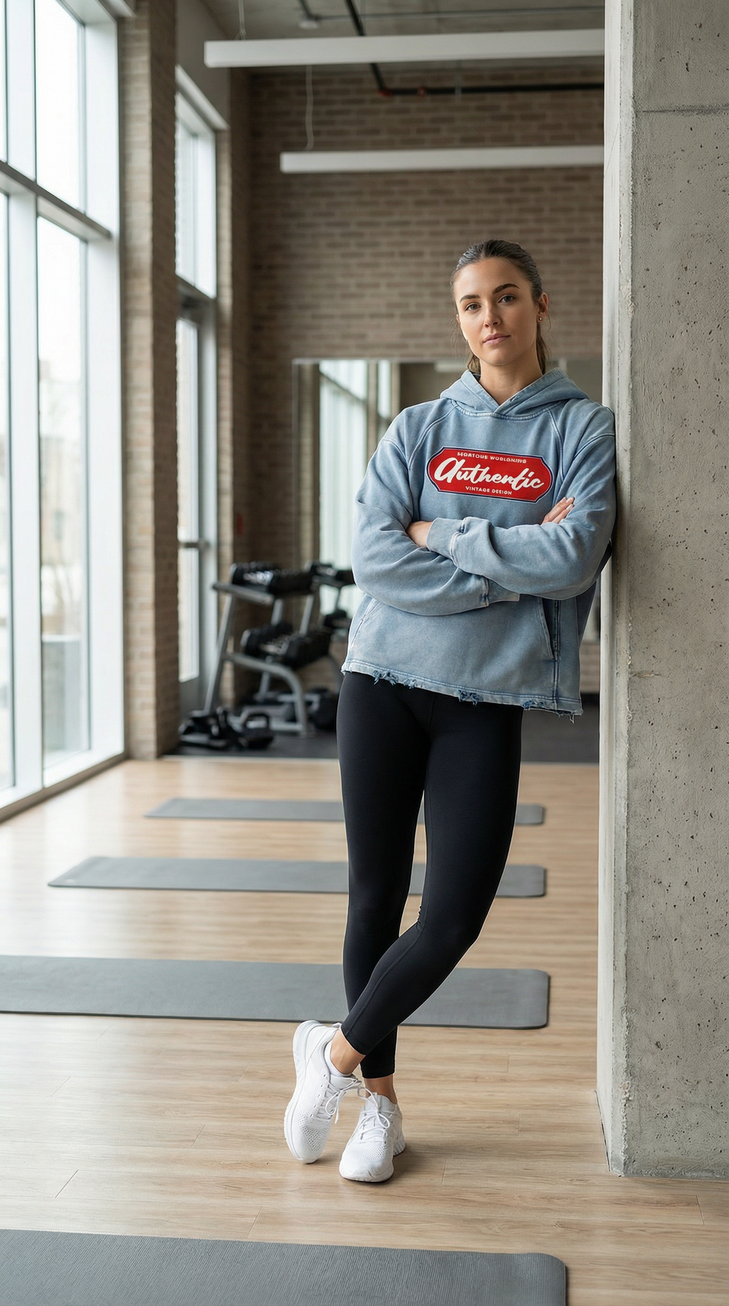Vintage Washed Frayed-Hem Hoodie ODMPOD